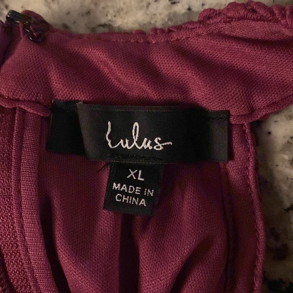 Lulu’s Love Poem Magenta Lace Halter Sheath Dress XL - Picture 15 of 16